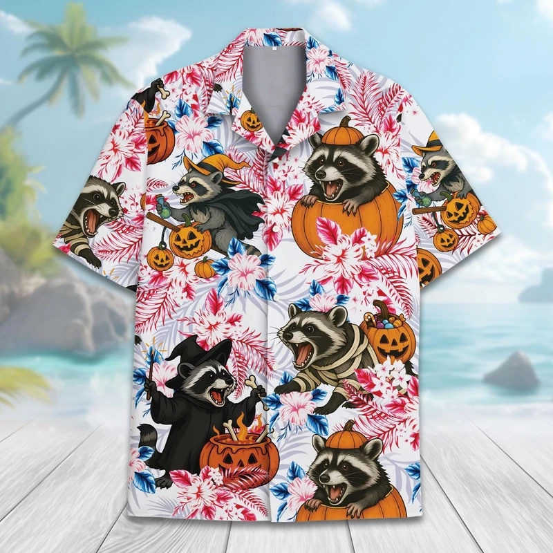 Kemeja Pria Motif Tengkorak Y2 - Vintage Hawaiian Floral Shirt ulasan dan harga